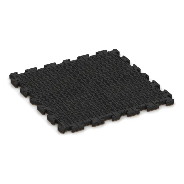 Aufsicht auf die Unterseite, also die Bodenseite von WARCO-Formteil 4045 - Dog floor tile im Format 1000 x 1000 x 40 mm.