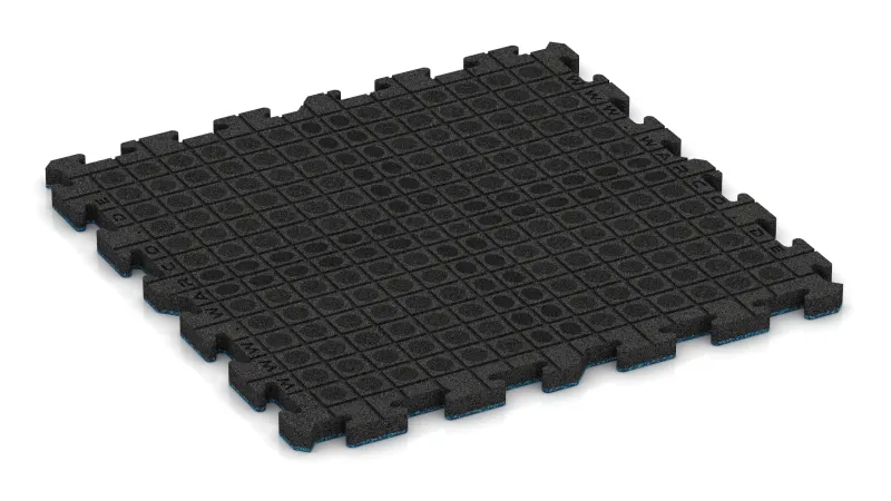 Drainage channels and domes in a square pattern