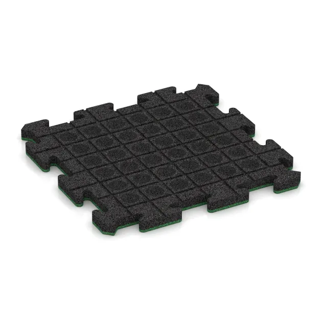 Aufsicht auf die Unterseite, also die Bodenseite von WARCO-Formteil 4633 - Outdoor click tile im Format 500 x 500 x 30 mm.