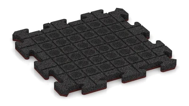 Drainage channels and domes in a square pattern