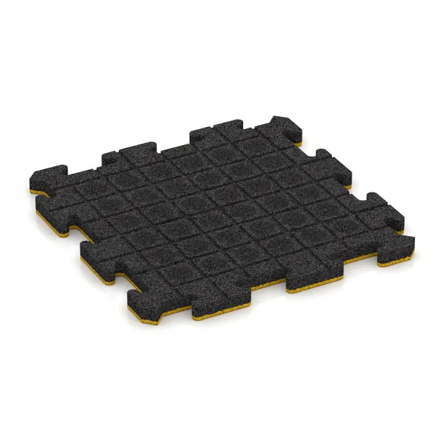 Aufsicht auf die Unterseite, also die Bodenseite von WARCO-Formteil 5307 - Outdoor click tile im Format 500 x 500 x 30 mm.