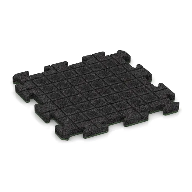 Aufsicht auf die Unterseite, also die Bodenseite von WARCO-Formteil 5240 - Outdoor click tile im Format 500 x 500 x 30 mm.