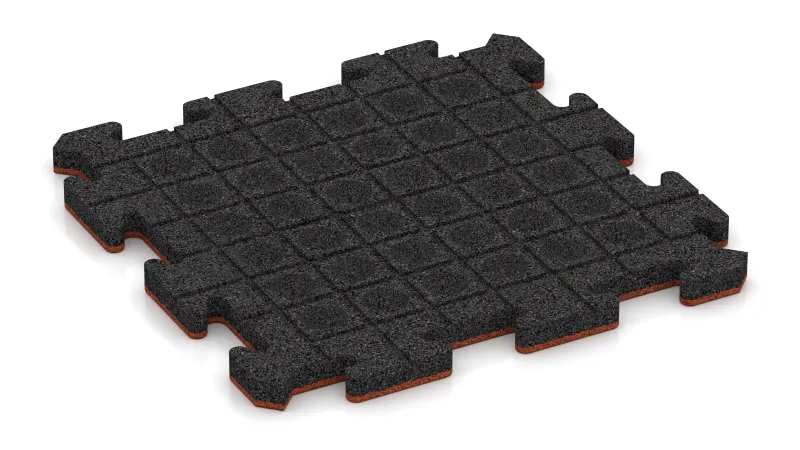 Drainage channels and domes in a square pattern