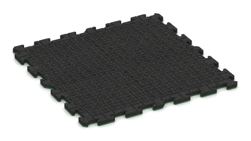 Drainage channels and domes in a square pattern