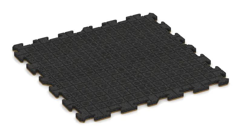 Drainage channels and domes in a square pattern