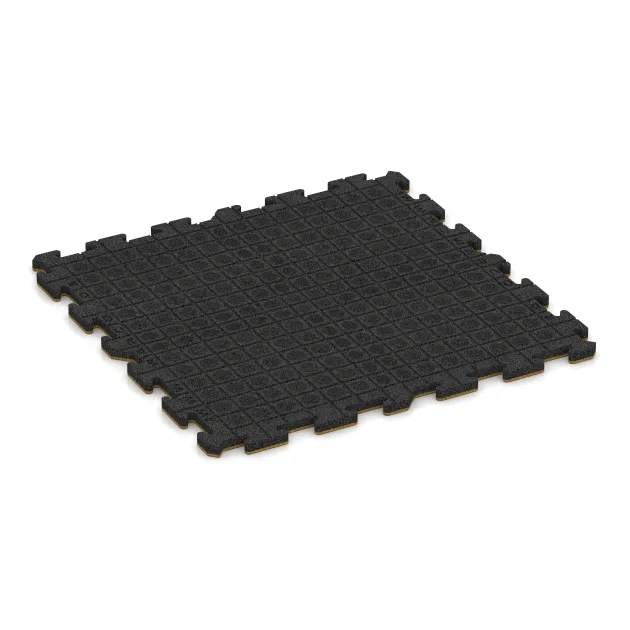 Aufsicht auf die Unterseite, also die Bodenseite von WARCO-Formteil 6012 - Fitness Floor Protection Mat im Format 1000 x 1000 x 30 mm.