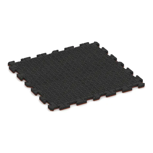 Aufsicht auf die Unterseite, also die Bodenseite von WARCO-Formteil 5826 - Indoor click tile im Format 1000 x 1000 x 30 mm.