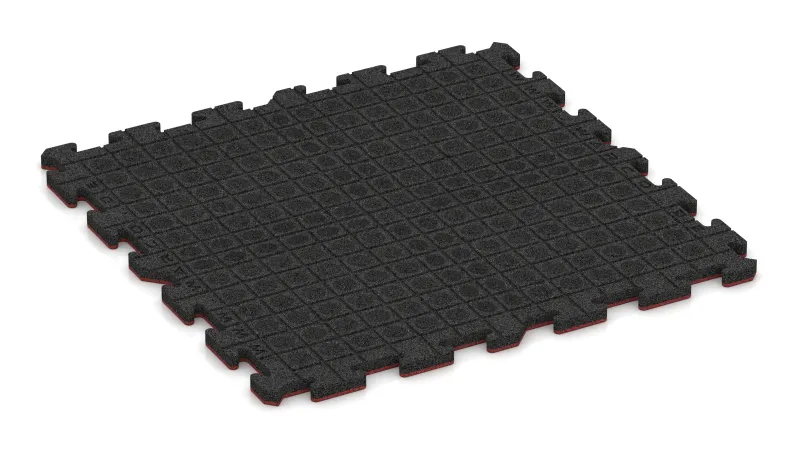 Drainage channels and domes in a square pattern