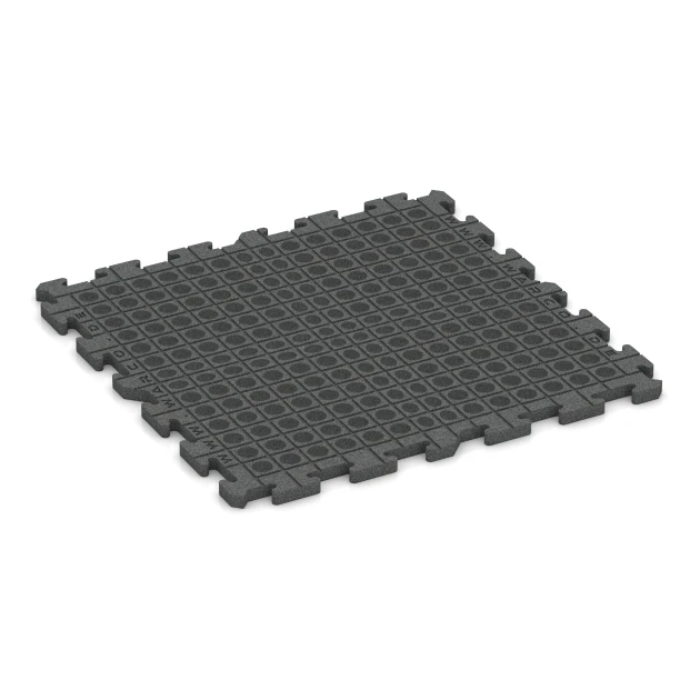 Aufsicht auf die Unterseite, also die Bodenseite von WARCO-Formteil 3357 - Dog floor tile im Format 100 x 100 x 3 cm | 1,00 m².