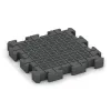 Aufsicht auf die Unterseite, also die Bodenseite von WARCO-Formteil 3189 - Rubber paving im Format 500 x 500 x 60 mm.