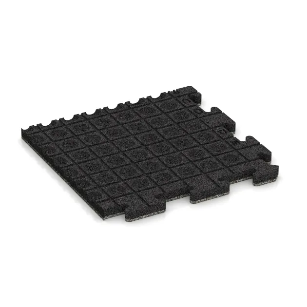 Aufsicht auf die Unterseite, also die Bodenseite von WARCO-Formteil 5029 - Corner Tile im Format 485 x 485 x 30 mm.