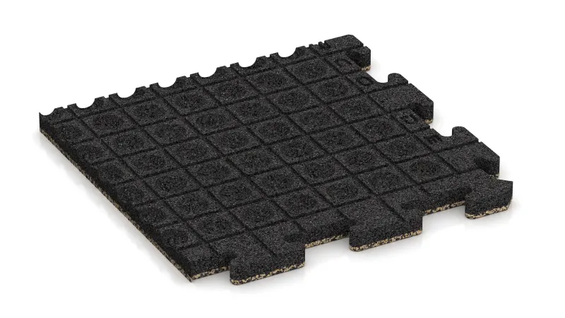 Drainage channels and domes in a square pattern