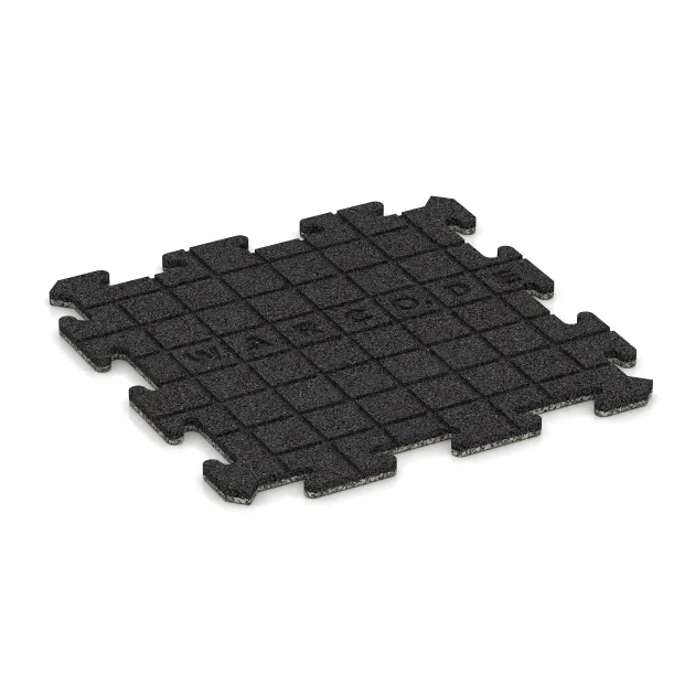 Aufsicht auf die Unterseite, also die Bodenseite von WARCO-Formteil 0126 - Pool Surround Tile im Format 500 x 500 x 18 mm.