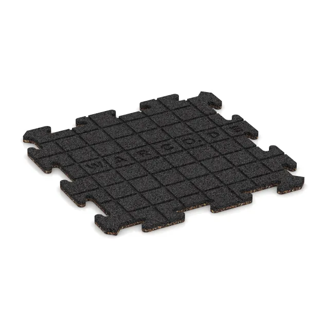 Aufsicht auf die Unterseite, also die Bodenseite von WARCO-Formteil 3902 - Dog sports floor HD im Format 500 x 500 x 18 mm.