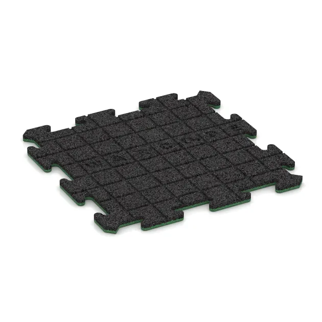 Aufsicht auf die Unterseite, also die Bodenseite von WARCO-Formteil 6198 - Balcony tile 1.8 cm – weatherproof im Format 500 x 500 x 18 mm.