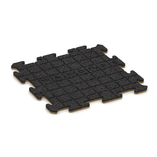Aufsicht auf die Unterseite, also die Bodenseite von WARCO-Formteil 6206 - Balcony tile 1.8 cm – weatherproof im Format 500 x 500 x 18 mm.