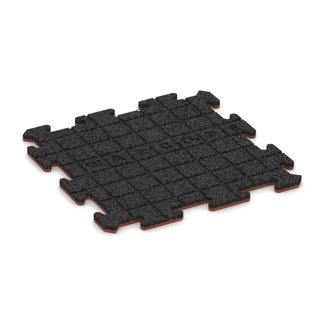 Aufsicht auf die Unterseite, also die Bodenseite von WARCO-Formteil 6214 - Balcony tile 1.8 cm – weatherproof im Format 500 x 500 x 18 mm.