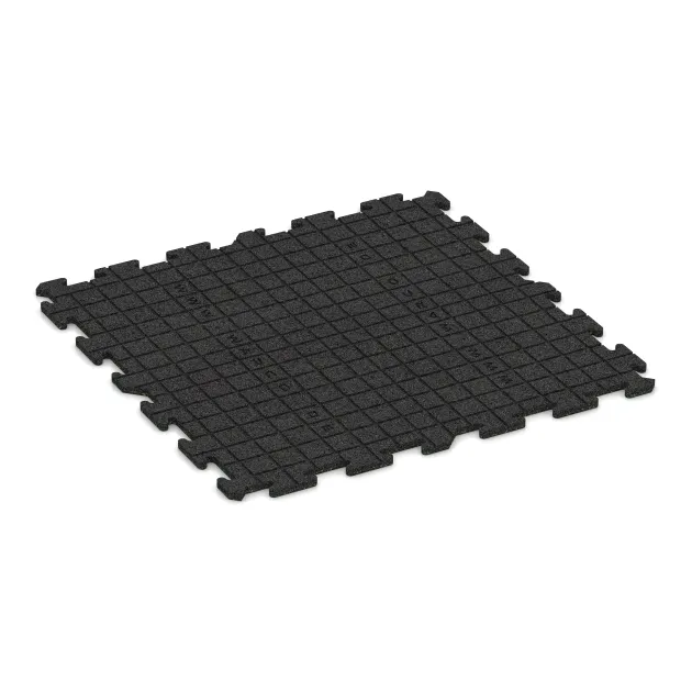 Aufsicht auf die Unterseite, also die Bodenseite von WARCO-Formteil 3928 - Dog floor tile im Format 1000 x 1000 x 18 mm.
