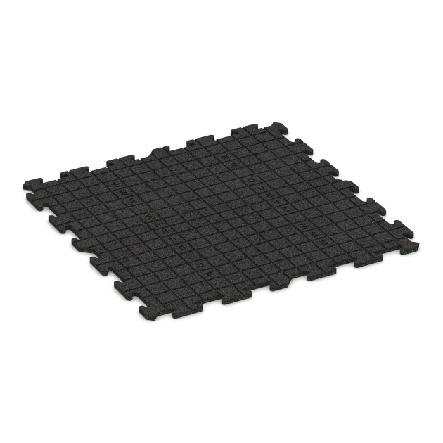 Aufsicht auf die Unterseite, also die Bodenseite von WARCO-Formteil 0317 - Fitness Floor Mat 18 mm im Format 100 x 100 x 1,8 cm | 1,00 m².
