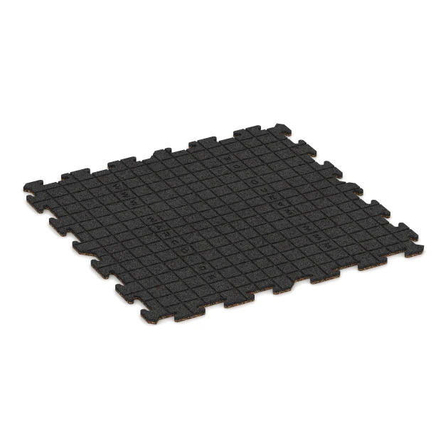 Aufsicht auf die Unterseite, also die Bodenseite von WARCO-Formteil 0318 - Fitness Floor Mat 18 mm im Format 100 x 100 x 1,8 cm | 1,00 m².