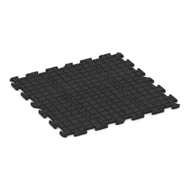 Aufsicht auf die Unterseite, also die Bodenseite von WARCO-Formteil 0364 - Rubber stair tile im Format 1000 x 1000 x 18 mm.
