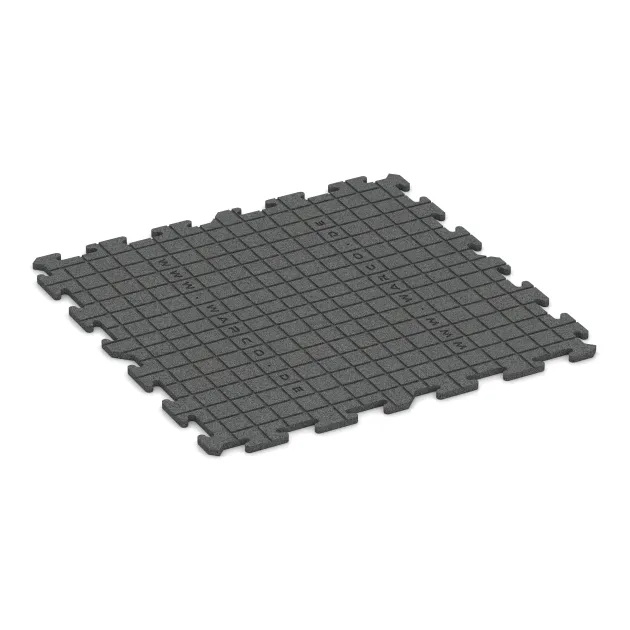 Aufsicht auf die Unterseite, also die Bodenseite von WARCO-Formteil 3962 - Dog sports floor HD im Format 1000 x 1000 x 18 mm.