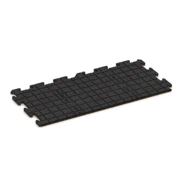 Aufsicht auf die Unterseite, also die Bodenseite von WARCO-Formteil 4746 - Edge Tile im Format 1000 x 485 x 18 mm.