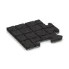 Aufsicht auf die Unterseite, also die Bodenseite von WARCO-Formteil 4710 - Corner Tile im Format 235 x 235 x 18 mm.