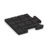 Aufsicht auf die Unterseite, also die Bodenseite von WARCO-Formteil 4740 - Corner Tile HD im Format 235 x 235 x 18 mm.