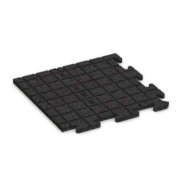 Aufsicht auf die Unterseite, also die Bodenseite von WARCO-Formteil 4768 - Corner Tile im Format 485 x 485 x 18 mm.