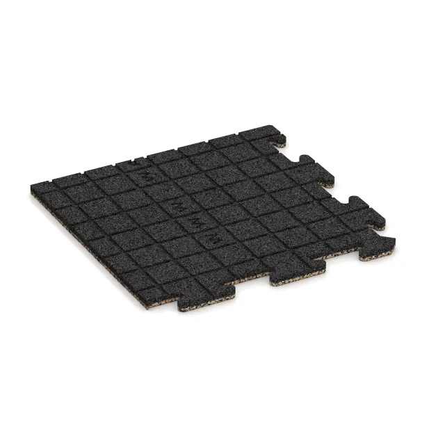Aufsicht auf die Unterseite, also die Bodenseite von WARCO-Formteil 4800 - Corner Tile HD im Format 485 x 485 x 18 mm.
