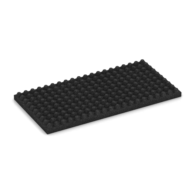 Aufsicht auf die Unterseite, also die Bodenseite von WARCO-Formteil 3643 - Luxury stable mat im Format 100 × 50 × 5,5 cm.