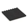 Aufsicht auf die Unterseite, also die Bodenseite von WARCO-Formteil 5335 - Playground safety tile im Format 500 x 500 x 40 mm.