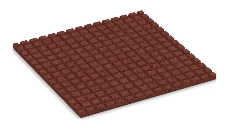 Structure of 15 mm high truncated pyramids