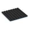 Aufsicht auf die Unterseite, also die Bodenseite von WARCO-Formteil 0541 - Playground safety tile im Format 500 x 500 x 30 mm.