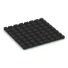Aufsicht auf die Unterseite, also die Bodenseite von WARCO-Formteil 0545 - Playground safety tile im Format 500 x 500 x 30 mm.