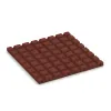 Aufsicht auf die Unterseite, also die Bodenseite von WARCO-Formteil 0575 - Playground safety tile im Format 500 x 500 x 30 mm.