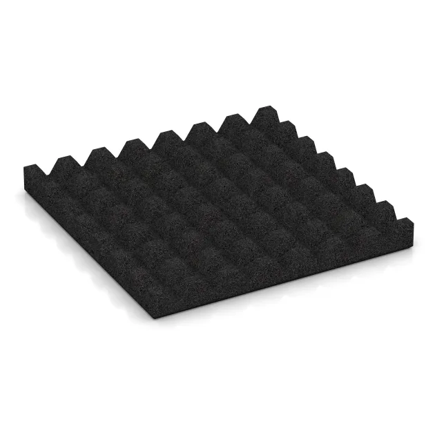 Aufsicht auf die Unterseite, also die Bodenseite von WARCO-Formteil 5567 - Playground Safety Tile 5 cm - EN 1177 ≤ 145 cm im Format 500 x 500 x 50 mm.