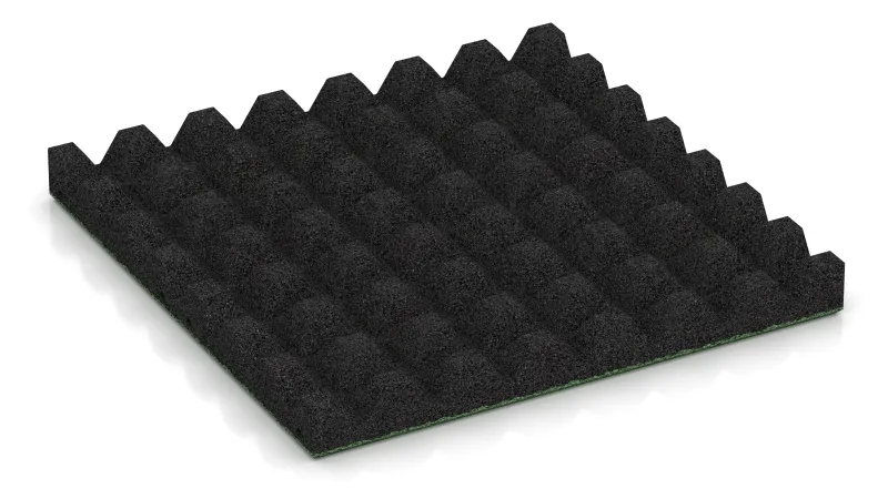 Structure of 28 mm high truncated pyramids