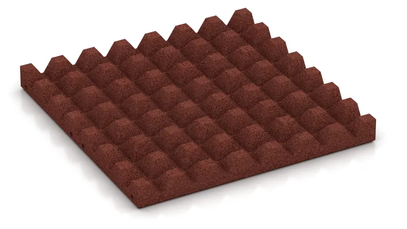Structure of 28 mm high truncated pyramids