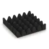 Aufsicht auf die Unterseite, also die Bodenseite von WARCO-Formteil 3702 - Playground safety tile im Format 500 x 500 x 100 mm.