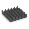 Aufsicht auf die Unterseite, also die Bodenseite von WARCO-Formteil 5626 - Playground Safety Tile 10 cm - EN 1177 ≤ 300 cm im Format 500 x 500 x 100 mm.