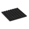 Aufsicht auf die Unterseite, also die Bodenseite von WARCO-Formteil 0532 - Balcony decking tile 2.5 cm im Format 500 x 500 x 25 mm.
