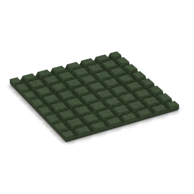Aufsicht auf die Unterseite, also die Bodenseite von WARCO-Formteil 0534 - Balcony decking tile 2.5 cm im Format 500 x 500 x 25 mm.