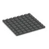 Aufsicht auf die Unterseite, also die Bodenseite von WARCO-Formteil 0535 - Balcony decking tile 2.5 cm im Format 500 x 500 x 25 mm.