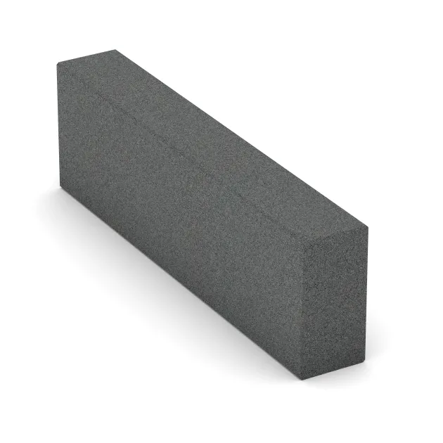 Aufsicht auf die Unterseite, also die Bodenseite von WARCO-Formteil 2601 - Rubber granulate block step im Format 1000 x 300 x 150 mm.