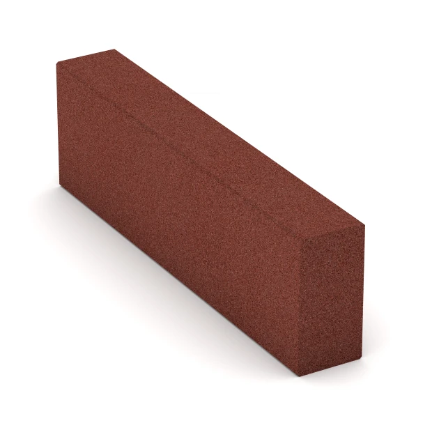 Aufsicht auf die Unterseite, also die Bodenseite von WARCO-Formteil 7029 - Rubber granulate block step im Format 100 x 30 x 15 cm.