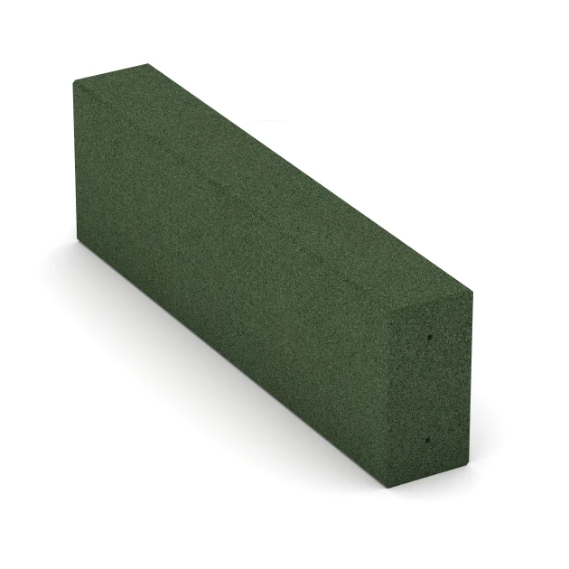 Aufsicht auf die Unterseite, also die Bodenseite von WARCO-Formteil 7030 - Rubber granulate block step im Format 100 x 30 x 15 cm.