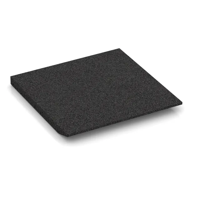 Aufsicht auf die Unterseite, also die Bodenseite von WARCO-Formteil 0473 - Corner tile (two chamfered sides) im Format 500 x 500 x 40 mm.