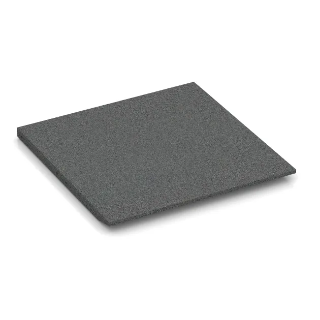 Aufsicht auf die Unterseite, also die Bodenseite von WARCO-Formteil 0466 - Corner tile (two chamfered sides) im Format 500 x 500 x 30 mm.